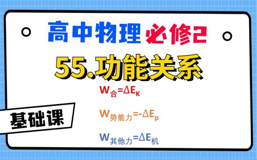 【高中物理必修2系统课】55.功能关系