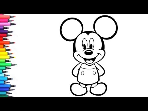 Mickey Mouse Drawing, Painting & Colouring for Kids and Toddlers_ Child Art | Mickey Mouse