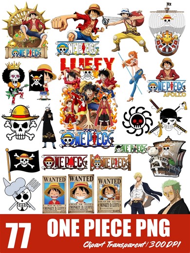 One Piece Chibi Crew PNG Clipart Bundle (digital Download) - Etsy