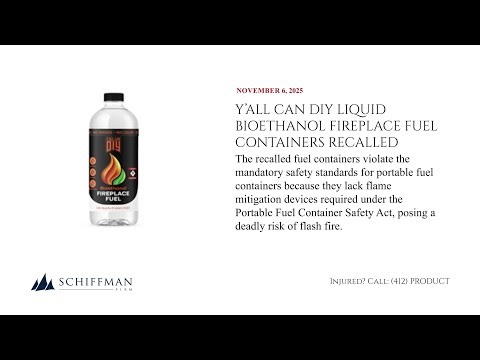 Y’all Can DIY Liquid Bioethanol Fireplace Fuel Containers Recalled