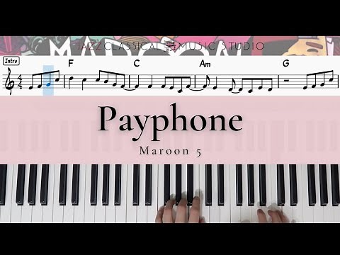 Payphone - Maroon 5 | Piano Tutorial (EASY) | WITH Music Sheet | JCMS