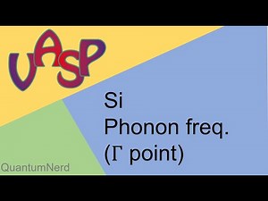 vasp tutorial: 10. Si crystal phonon frequency at Gamma point