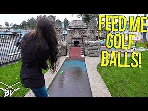 THE BEST AND WORST MINI GOLF PUTTS ALL IN ONE GAME! - LUCKY MINI GOLF HOLE IN ONE!