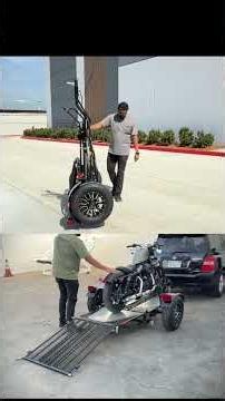 Walk through on Alpha sport motorcycle trailer stand up.