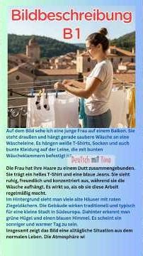 🇩🇪 Deutsch B1 Bildbeschreibung | Thema Wohnen und Alltag| Prüfungsvorbereitung #b1prüfung