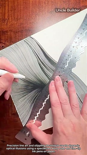 How Does a Ruler Turn Straight Lines Into This Pattern? #drawing #tools