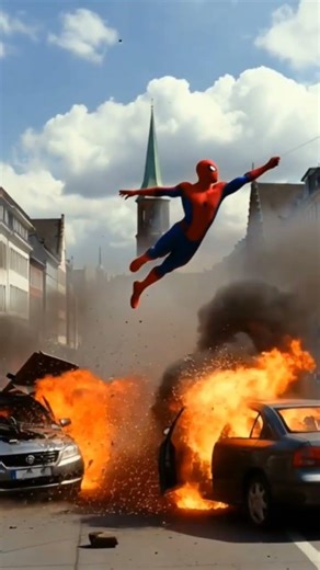 The spider man fight to ogre