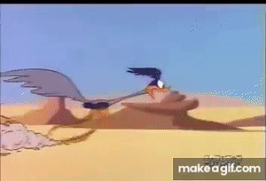 Coyote catches Road Runner on Make a GIF