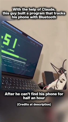 This guy built a Bluetooth device tracker with Claude after he couldn't find his phone #shorts