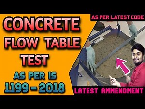 Concrete Flow Table Test as per Latest IS 1199-2018 | Learning Civil Technology