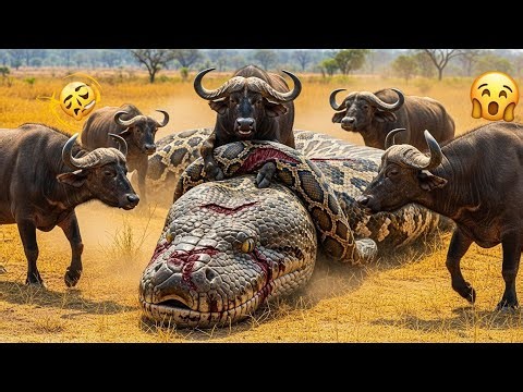 Python vs Wild Buffaloes – Who Wins? 🔥💥 | Mr Hamxu Ai #buffaloes