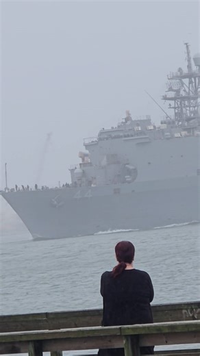 3.5K views · 71 reactions | USS Gunston Hall (LSD-44)#Fog Whidbey Island-class dock #landing #ship | Richard LeBel | Facebook