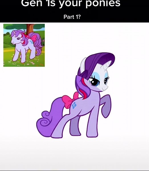 So many people asked for this, I barely remember gen 1 tbh. #mlp #mylittlepony #mlpgen4 #mlpgen1 #mlpgen3 #mylittleponyredesign #fyp