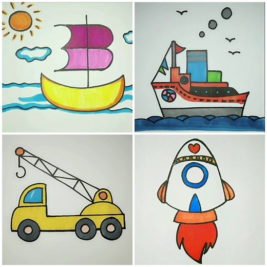 5.7K views · 169 reactions | Vehicles Drawings Tutorial for kids | Means of Transport Drawing Easy | Kidpid | Facebook