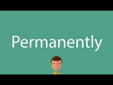 Permanently pronunciation