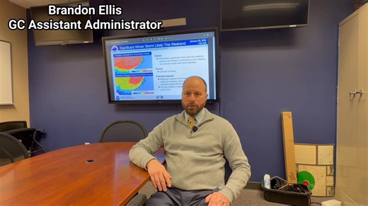 Georgetown County Assistant Administrator Brandon Ellis talks about the impacts we could see from this weekend’s winter storm. Sponsored by Georgetown Small Engines. Find them online at georgetownsmallengines.org | GAB News