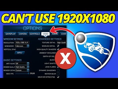 Fix Can't Use 1920x1080 Resolution on Rocket League