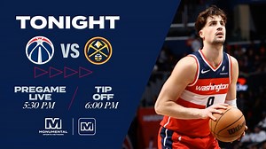 Back at it this evening on MNMT for Washington Wizards vs. Denver Nuggets ✅ Pregame Live starts at 5:30 pm! #TheGamesOn | Monumental Sports Network