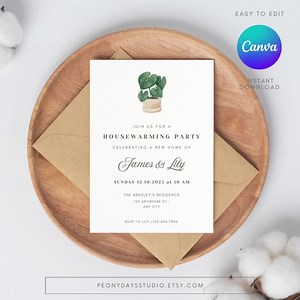 Housewarming Invitation: Minimalist New Home Party Anthurium Plant Graphic (digital Download, Canva Template) - Etsy Australia