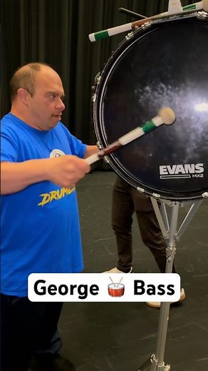 George 🥁 Marching Bass Drum #drums #drummer #drumline #drumming #marchingband