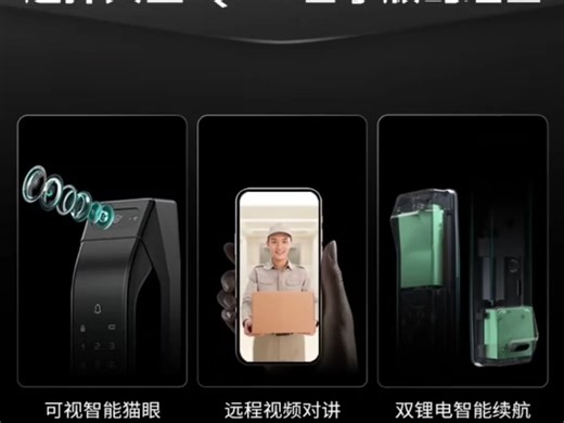 德施曼智能锁Q5M智享版可视智能猫眼疾速降噪锁体锂电池智能续航德施曼 德施曼智能锁 智能锁指纹锁