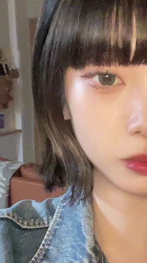 黒髪ボブにカラコン！一重女子のメイク動画
