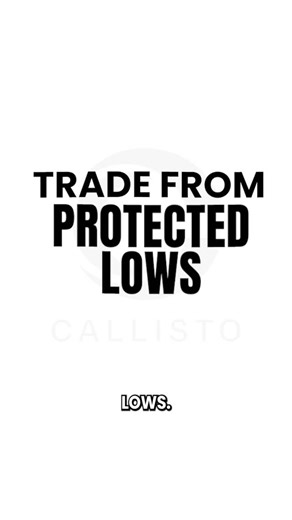 Callisto Fx Trading on Instagram: "Your stop loss isn’t the problem, you’re buying from lows the market never agreed to protect. Here’s the fix: protected lows + orderblocks. A protected low is a level where real buyers stepped in and _proved it_ by pushing price to a higher high. As long as price stays above that low, buyers are still in control and the move up is more likely to continue. This is how I frame my buys: - Find a protected low on the higher timeframe - Mark the bullish orderblock t