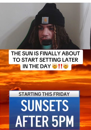THE SUN IS FINALLY ABOUT TO START SETTING LATER IN THE DAY 🤯‼️🤯 #summer #spring