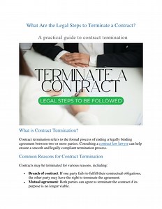 What Are the Legal Steps to Terminate a Contract? - SlideServe