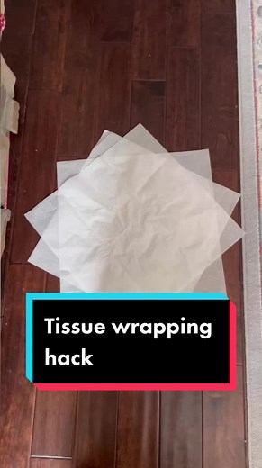 Another hack in time for all your lazy wrapping needs. I dont love tissue paper wrapping but it is the easiest and quickest way wrap a gift you toss into an upcycled bag! #hacks #simplemomhacks #momhack #lifehack #christmashack