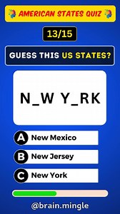 Guess the american states by missing letters quiz 🤔 #americanstates #american #usstates #usaquiz #usa #usareels #quiz #trivia #QuizChallenge #brainmingle | Brain Mingle