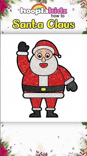Christmas Santa Claus Drawing And Coloring For Kids #shorts #christmas #painting #drawing