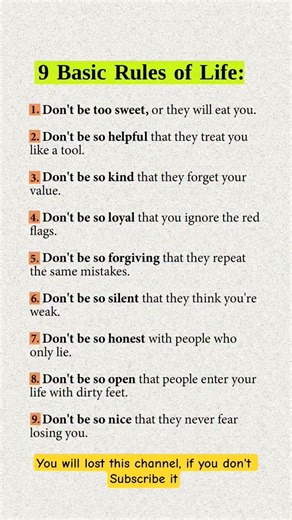 9 Basic Rules Of Life 🧬🧬 #shorts