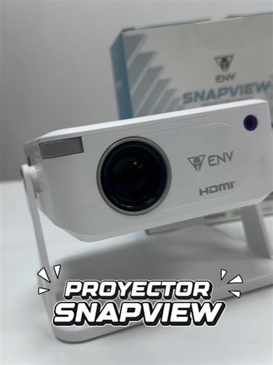 🎥✨ Tu cine cabe en cualquier lugar. El Proyector SnapView portátil transforma cualquier espacio con imagen HD hasta 200”, resolución 720p, ajuste con soporte giratorio y corrección trapezoidal de 4 puntos para proyectar desde cualquier ángulo 🍿📽️ Con Android 11, apps integradas, Wi-Fi doble banda (2.4/5 GHz), Bluetooth 5.0 y puertos USB, HDMI y audífonos, conecta consolas, PC o TV sin enredos 🎮🔌 👉 Llévalo, conéctalo y vive tu propio cine donde quieras. 🚀 🔢 Código: 1AENV131 📞 096 261 333