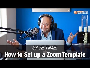 How do you set up a Zoom webinar template?