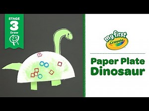My First Crayola || Paper Plate Dinosaur Activity || Stage 3