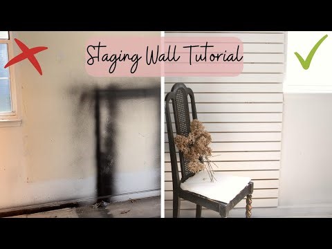 Building a STAGING WALL using SLAT BOARD | Multi functional staging wall