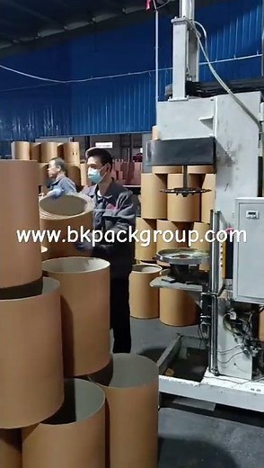 High-Speed Big Parallel Paper Drum Edge Curling Machine Demonstration