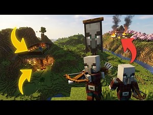 Breaking Villagers Out of a Pillager Castle Prison (Modern Weapons Only!)