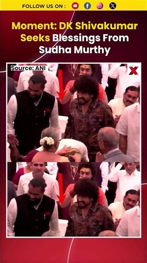 #watch | DK Shivakumar Seeks Blessings From Sudha & Narayana Murthy Ahead Of CM Swearing-In #shorts