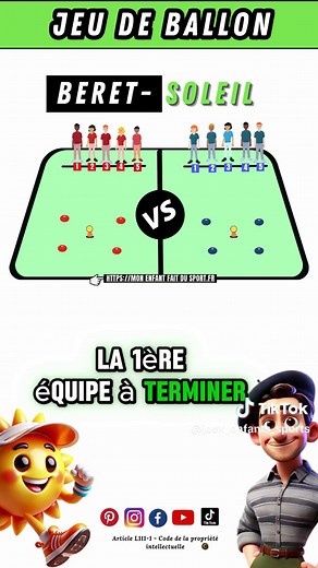 Comment jouer au beret soleil - jeu de ballon sportif pour enfant