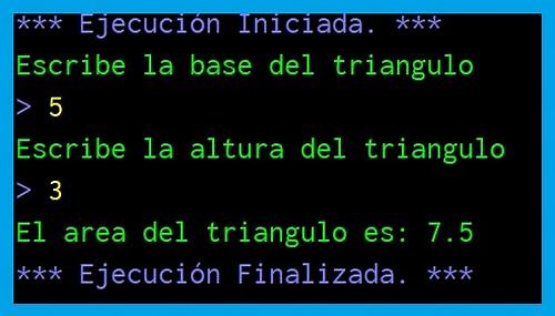 Algoritmo para calcular el area de un triangulo en pseint