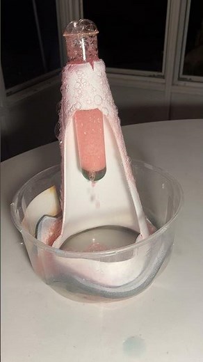 Traffic cone baking soda volcano