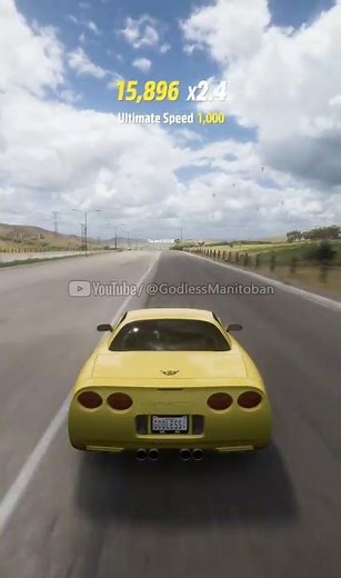 #chevrolet #corvette Z06 2002 254 mph on #forzahorizon5 (tune 256.6) #topspeed #usa #gaming