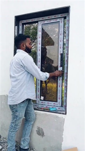 windows section fixing. #aluminiumslidingwindow