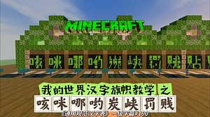 【MC】汉字旗帜教学之一级字篇#190<咳咪哪哟炭峡罚贱>_哔哩哔哩_bilibili