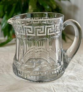Antique Heisey Glass Clear Greek Key Jug / Pitcher, Circa 1911-1920 Heavy - Etsy UK