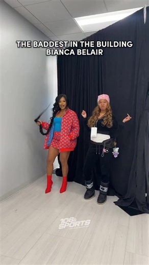 She’s a baddie in the ring and behind the scenes — been doin’ what she wants. We love a Queen who cuts up with the crew before hittin’ the set — you already know it’s all vibes when @biancabelairwwe’s in the room. 😎🔥🙌🏾 Catch her TONIGHT on an all-new episode of #106AndSports at 10/9c on BET. 💫 | BET