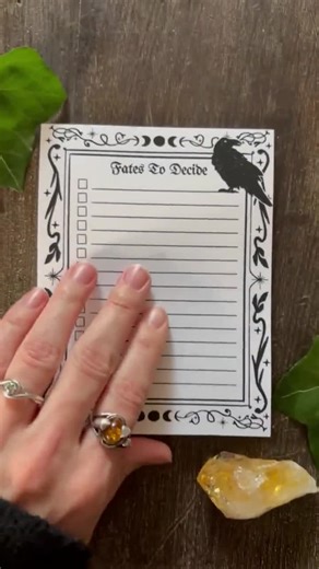 Magical Raven Notepad, Fantasy to Do List, Stationery Gift, Medieval Memo Pad, Gift for Fantasy Lovers, Dark Academia, Witchy Aesthetic - Etsy