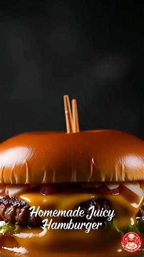 Juicy Homemade Hamburger 🍔 | Perfect Burger from Scratch #foodshorts #shorts #food #buger